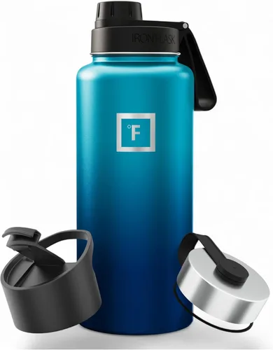 Miniatura 111 de IRON °FLASK Frasco de hidratación para acampar y senderismo con pajilla, botella de agua deportiva de acero inoxidable con aislamiento de boca