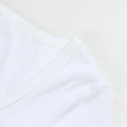 Miniatura 2 de PALINDA Camiseta básica de verano de manga corta con cuello redondo para mujer