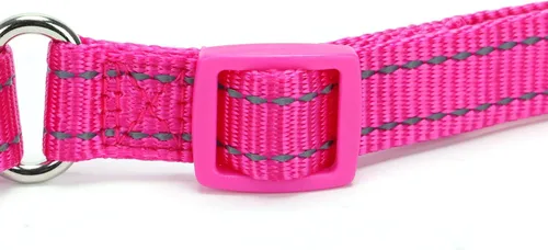 Miniatura 6 de Serijoars Martingale - Collar para perro, collar ajustable de nailon para entrenamiento, collar martingala reflectante para perros pequeños, Negro