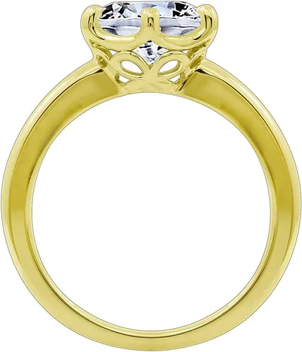 Miniatura 2 de Sterling Silver Solitaire Ring set with Round Infinite Elements Cubic Zirconia