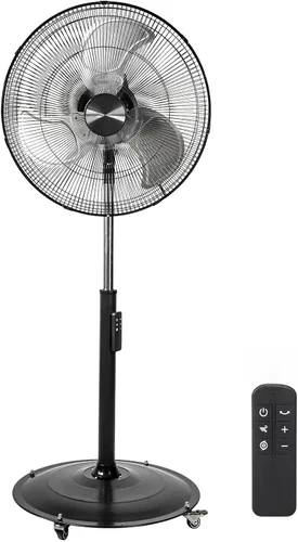 Miniatura 11 de Ventilador de pedestal con motor de CC de 18 pulgadas, ventilador oscilante de alta velocidad de 4900 CFM, control remoto, ventilador de pie