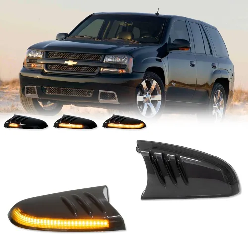 Miniatura 8 de Para Buick Rainier 2004-2007, Chevrolet Trailblazer GMC Envoy 2002-2009 y Oldsmobile Bravada 2002-2004 Lente ámbar Espejo lateral Luces