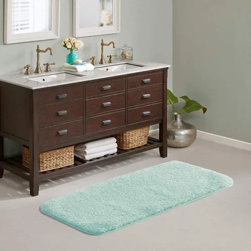 Miniatura 58 de Suchtale - Alfombra de baño antideslizante, tapete de baño de microfibra suave, absorbente de agua, peluda, lavable a máquina, para regadera, 16 x