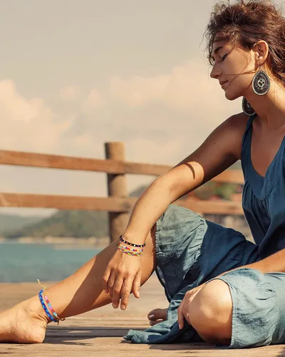 Miniatura 3 de Hicarer 21 pulseras de olas surfistas ajustables e impermeables hechas a mano para la amistad, joyería para mujer