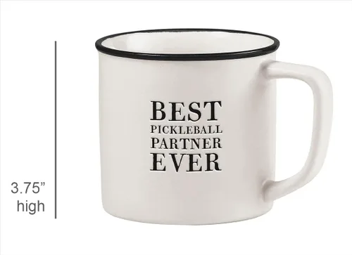 Miniatura 2 de Santa Barbara Design Studio Pickleball - Taza de café de regalo Lili + Delilah Stoneware, 16 onzas, mejor compañero de pickleball