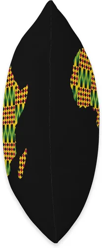 Miniatura 2 de African Family Kente Clothing for Men women Kids Kente African Pride Traditional Ethnic Pattern Africa Map Throw Pillow, 16x16, Multicolor