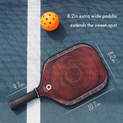 Miniatura 3 de A. Anbrose Pickleball Paddle Forma de paleta extra ancha Aprobado por USAPA Cara de fibra de carbono Núcleo de panal de polipropileno