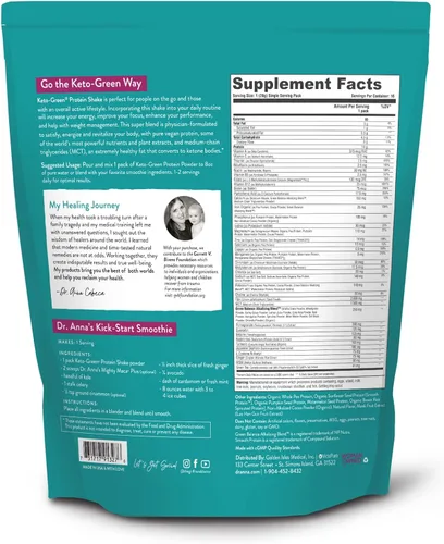 Miniatura 7 de VIDAPURA Batido de proteína Keto-Green por la Dra. Anna Cabeca - Proteína vegana de chocolate para mujeres - 16 porciones - Alcalino, a base de 16