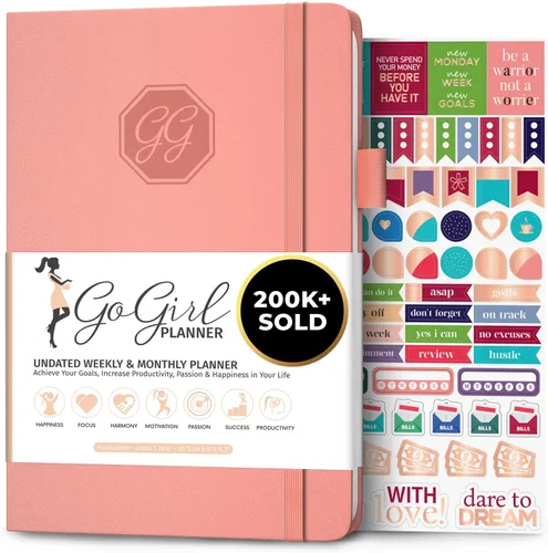 Miniatura 13 de GoGirl Agenda y organizador para mujer – Agenda semanal tamaño A5, diario de objetivos y agenda para mejorar la gestión del tiempo, la productividad