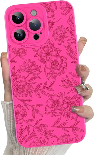 Miniatura 34 de MZELQ para iPhone 12 Pro Max, Funda de silicona con patrón floral de flores y girasoles, rosa, lindo, protección de cámara, funda suave y delgada