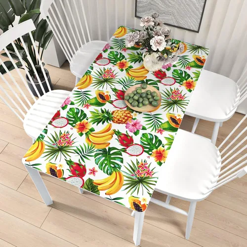 Miniatura 4 de Papel tapiz autoadhesivo de frutas tropicales de 24 x 118 pulgadas, papel de contacto floral amarillo y verde, para despegar y pegar, cubierta