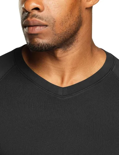 Miniatura 6 de TSLA - Camiseas térmicas de compresión de manga larga con cuello en V para hombre, ideales para usar como capa base para hacer ejercicio, correr