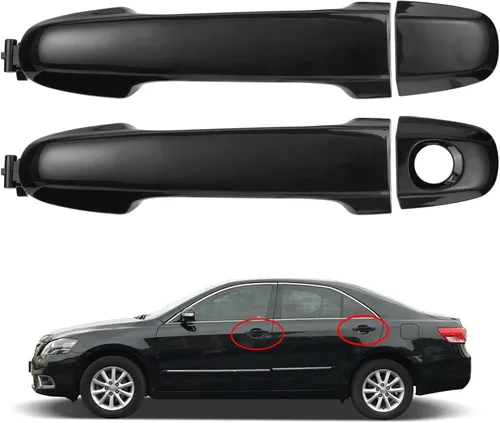 Miniatura 7 de 4 piezas de juego de manijas de puerta exterior, compatible con Toyota Camry 2012-2017, lado izquierdo y derecho delantero y trasero del conductor