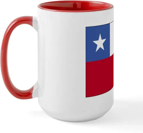 Miniatura 22 de CafePress Taza de café de cerámica extra grande de 15 oz (15.0 fl oz) con bandera de Chile