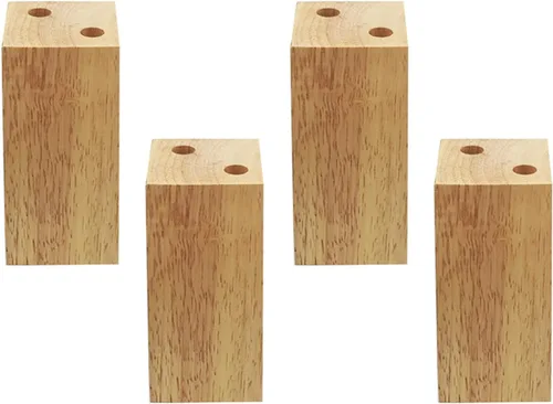 Miniatura 26 de Muebles de madera maciza de roble con patas elevadas, mesa de sofá y patas de silla, patas de gabinete, patas de bloque de madera, 3