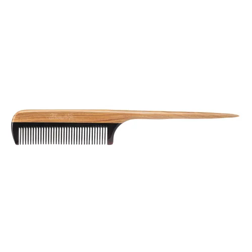 Miniatura 5 de Breezelike Peines de pelo Peine de cola de madera desenredante de dientes finos Peine de cuerno de sándalo natural estático para mujer
