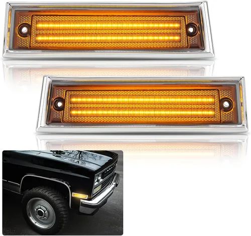 Miniatura 12 de Bestview Luces de posición laterales LED Compatibles con 1981-1991 Chevy C10 C20 C30 GMC C1500 C2500 Suburban Blazer Jimmy, lado del conductor