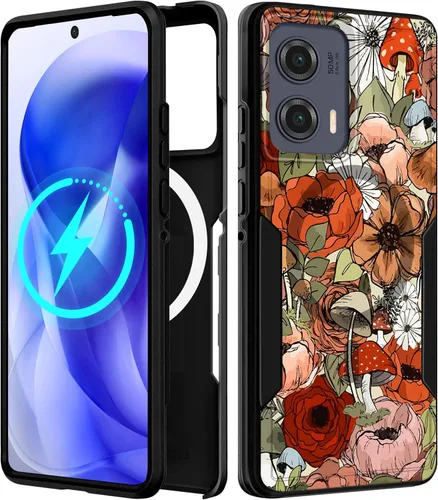 Miniatura 15 de Funda para Moto G 5G 2024 – Compatible con MagSafe para mujeres y niñas, bonita funda protectora magnética para teléfono, diseño femenino Kawaii