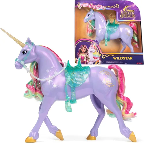 Miniatura 12 de Unicorn Academy, Glaciar Power of Friendship con silla de montar y brida translúcidos, 11 pulgadas, muñecas y juguetes de unicornio, regalos
