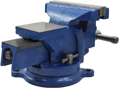 Miniatura 3 de Tornillo de banco resistente de 4 pulgadas, base giratoria de 360 grados y cabeza con yunque para el hogar, abrazadera para manualidades, pintura