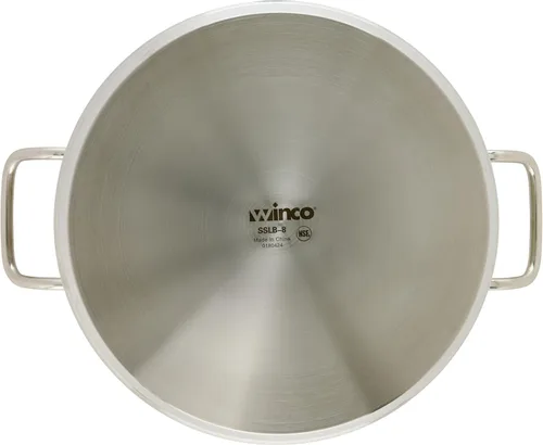 Miniatura 5 de Winco Brasero de acero inoxidable de grado comercial con tapa, 8 cuartos de galón