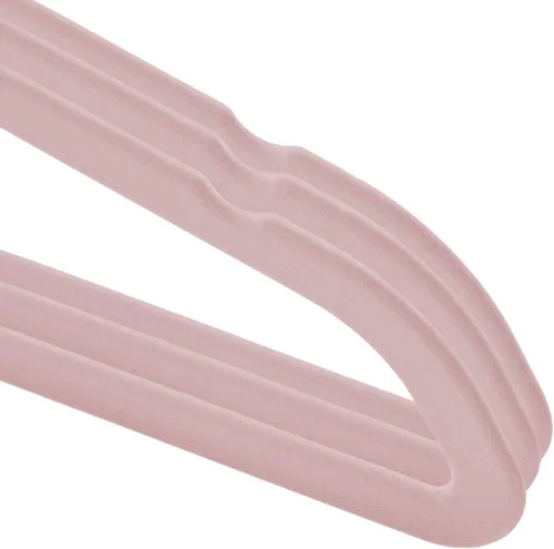 Miniatura 3 de Casafield 50 perchas de terciopelo para bebé, tamaño de 11 pulgadas para ropa de bebés y niños pequeños, color rosa claro
