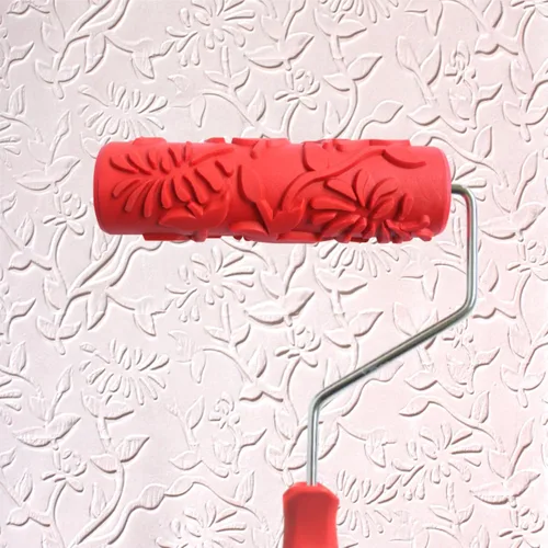 Miniatura 15 de Nichiyo - Rodillo de textura de 7 pulgadas, rodillo de pintura con patrón artístico decorativo DIY, rodillo de goma para decoración de paredes