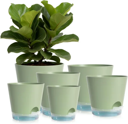 Miniatura 26 de GARDIFE Macetas de 10/9/8 pulgadas para plantas de interior, macetas auto-regantes, macetas de riego automático, macetas de flores, negras