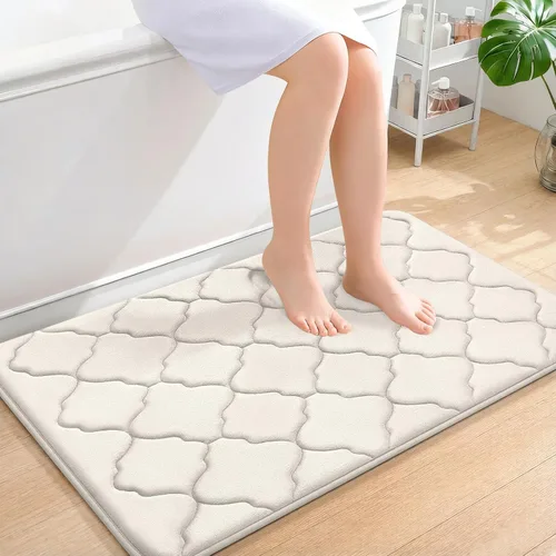 Miniatura 279 de OLANLY Alfombra de Baño de Espuma Viscoelástica de 24 x 16 pulgadas, Ultra Suave y Absorbente, Alfombras de Baño Antideslizantes, Cómodas, Lavables