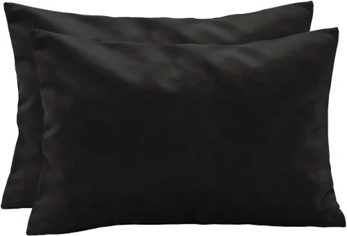 Miniatura 100 de TangDepot - Funda de almohada lisa de terciopelo, funda de cojín supersuave de lujo, muchas opciones de colores y tamaños