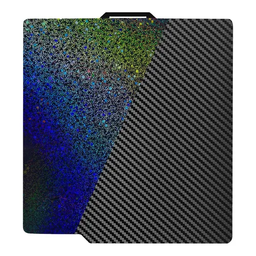 Miniatura 12 de IdeaFormer-3D Placa de construcción de doble cara negra PEI para Bambu Lab X1/X1C/X1E/P1P/P1S/P2S/A1, lámina de acero para muelles flexible