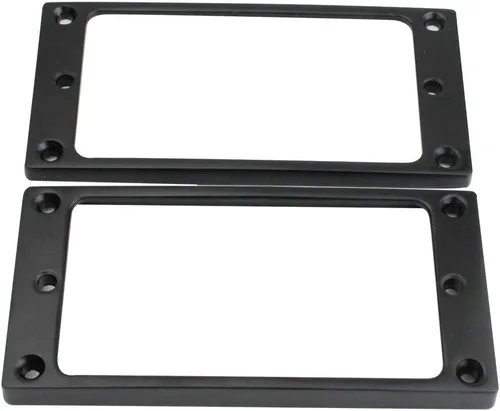 Guyker Juego de anillos de montaje Humbucker de metal plano, cubierta de puente para pastillas de cuello de puente, pieza de repuesto para guitarra