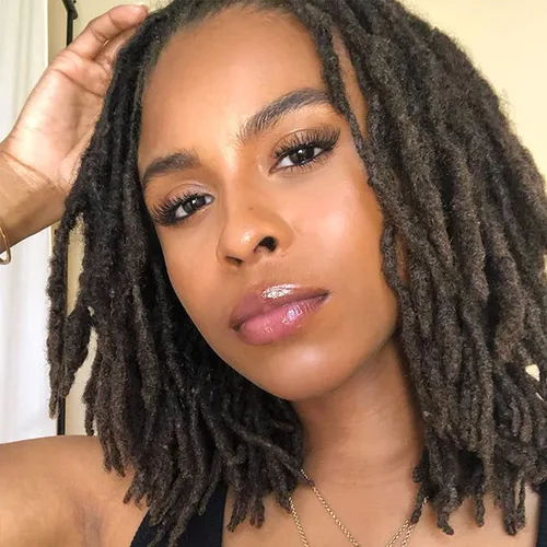 Miniatura 9 de Extensiones de cabello humano real de 20 hebras para mujeres/hombres/niños, se pueden teñir, decolorar, rizar, 4 pulgadas, extensiones de rastas