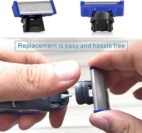 Miniatura 5 de 2 cabezales de repuesto para afeitadora compatibles con Micro Touches Solo Trimmer cuchillas de repuesto (2 piezas + 2 cepillos)