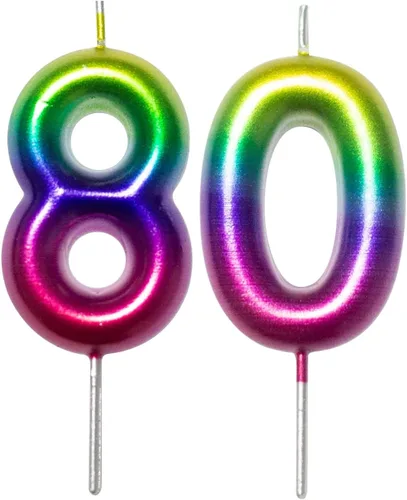 Miniatura 139 de DERVENTA Vela con números de 2.36 pulgadas, decoración perfecta para cumpleaños, brunch, postre, pastel, 1 pieza (número 0 rosa)