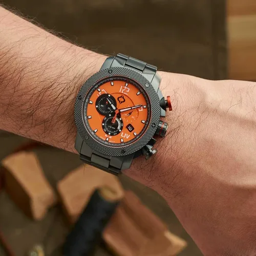 Miniatura 3 de LIV GX1 - Reloj clásico resistente con cronógrafo suizo de 177 pulgadas 316L SS 3D multicapa con fecha rápida resistente a los arañazos resistente