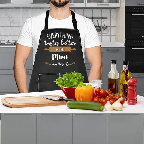 Miniatura 5 de LEVLO Los mejores regalos de cocina para madre y padre, todo sabe mejor cuando Mimi/Nana/Nonna/Gigi lo hace delantales
