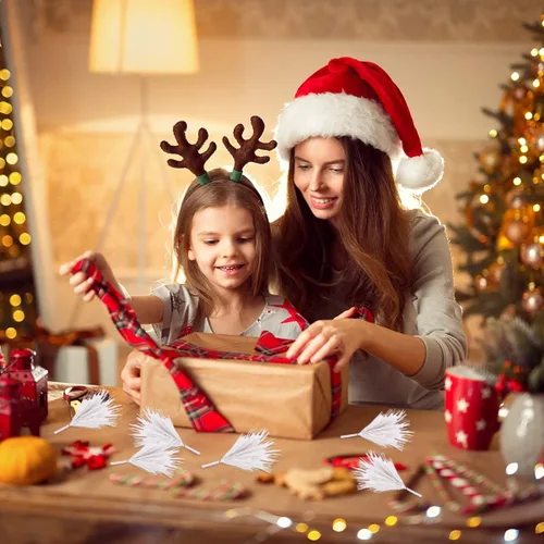 Miniatura 5 de PRETYZOOM 30 piezas de agujas de pino artificiales, ramas, adornos blancos para árbol de Navidad, púas de pino de Navidad, púas de vegetación