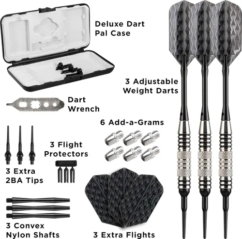 Miniatura 4 de Bobcat Adjustable Weight Soft Tip Darts with Storage/Travel Case