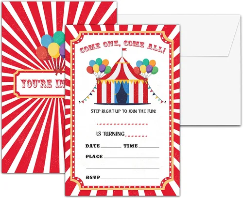 Miniatura 30 de Invitaciones para fiesta de primer cumpleaños, invitaciones de cumpleaños con purpurina de globo, invitaciones de cumpleaños de doble cara