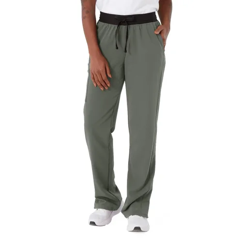 Miniatura 85 de ave. Varick - Pantalón médico de tiro medio para mujer, pierna recta, seis bolsillos, color azul caribeño, talla S