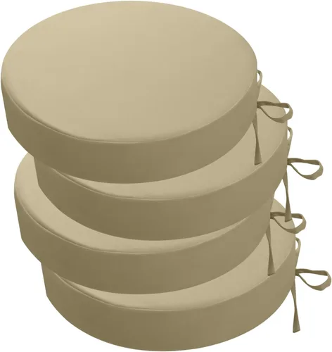 Miniatura 40 de idee-home Juego de 2 cojines de silla al aire libre, cojines de silla de patio de 19" x 19" x 3" gruesos impermeables con lazos para muebles
