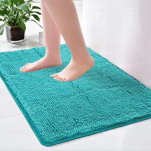 Miniatura 13 de Noahas Alfombras de baño de 20 x 30 pulgadas, tapetes de baño de felpilla de lujo suaves, antideslizantes y absorbentes, para bañera, alfombra