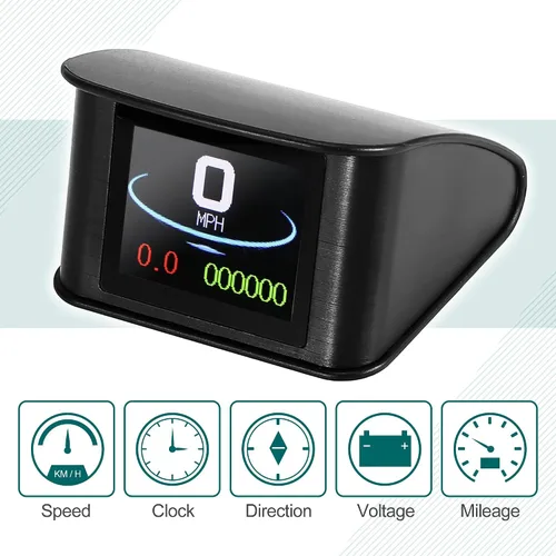 Miniatura 8 de X AUTOHAUX 2.2 Pulgadas Mini HUD Head Up Display para Coche Tablero Velocímetro Digital Multifunción Pantalla de Datos Alarma de Error TFT LCD