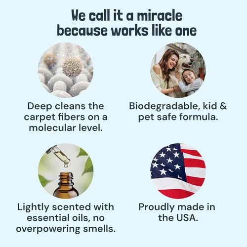 Miniatura 3 de Solución y desodorante Carpet Miracle para limpiar alfombras para Hoover, Bissell, Rug Doctor, Kenmore