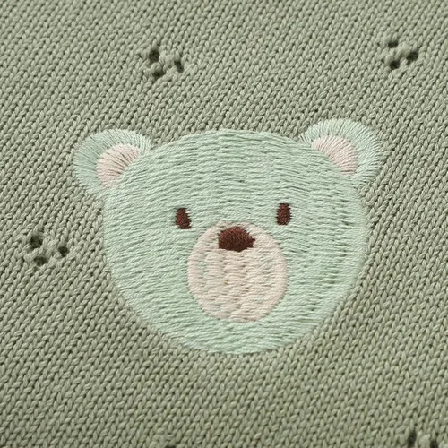 Miniatura 6 de mimixiong Manta de algodón orgánico para bebé, de punto neutro, suave, para cuna, cuarto de bebé, bebé, bebé, niña, 40 x 30 pulgadas (verde)