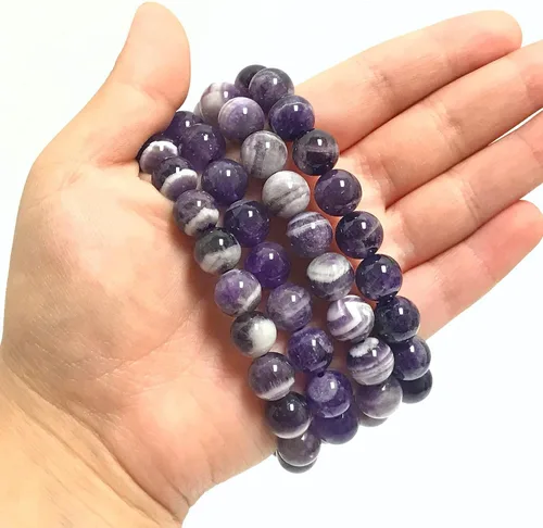 Miniatura 518 de Gem Avenue Handmade Round Bead Stretch Bracelet Unisex Natural Stone Beaded Jewelry for Men & Women, Elastic Wristband for Daily Wear