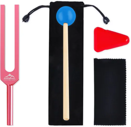 Miniatura 18 de EASTROCK Juego de tenedores de afinación para terapia musical y yoga - 4 piezas de tenedores afinados (MI 528 Hz, 128 Hz, 256 Hz, 512 Hz)