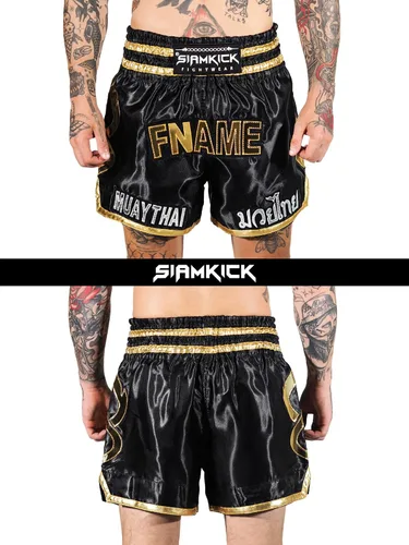 Miniatura 2 de SIAMKICK Pantalones cortos de Muay Thai personalizados para hombres y mujeres, con nombre personalizado, boxeo, kickboxing, trajes de lucha retro