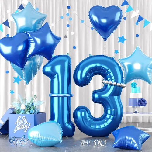 Miniatura 57 de Globos dorados de color champán con el número 11, globos de oro claro, globo de aluminio dorado con forma de corazón con estrella y globo largo